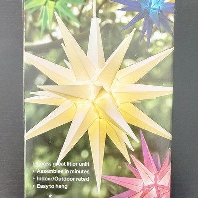 Moravian Star LED Indoor / Outdoor Hanging Light WHITE 14  Christmas NEW