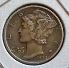 1942 Mercury  Dime – XF – 90% Silver – World War II Era U.S. Coin
