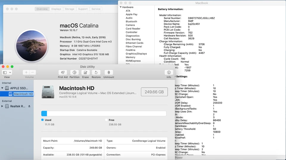 Apple MacBook Early 2016 - Core M3-6Y30 - 8GB DDR3 1.1GHz - 256GB SSD - Image 4 of 4