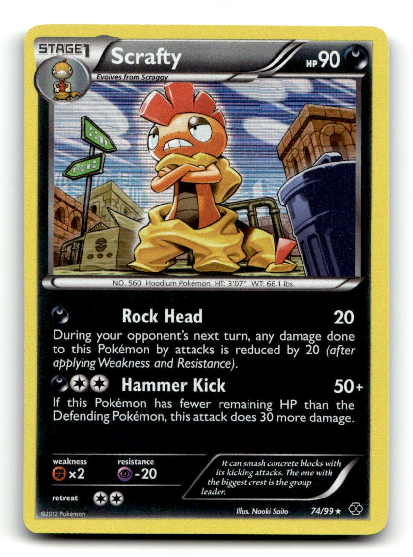 Scrafty 74/99 Holo Rare Next Destinies Pokemon LP