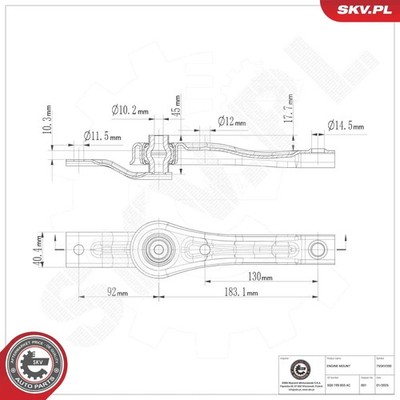 1x Esen Skv Lagerung, Motor für VW PASSAT B8 Variant TIGUAN TOURAN GOLF VII