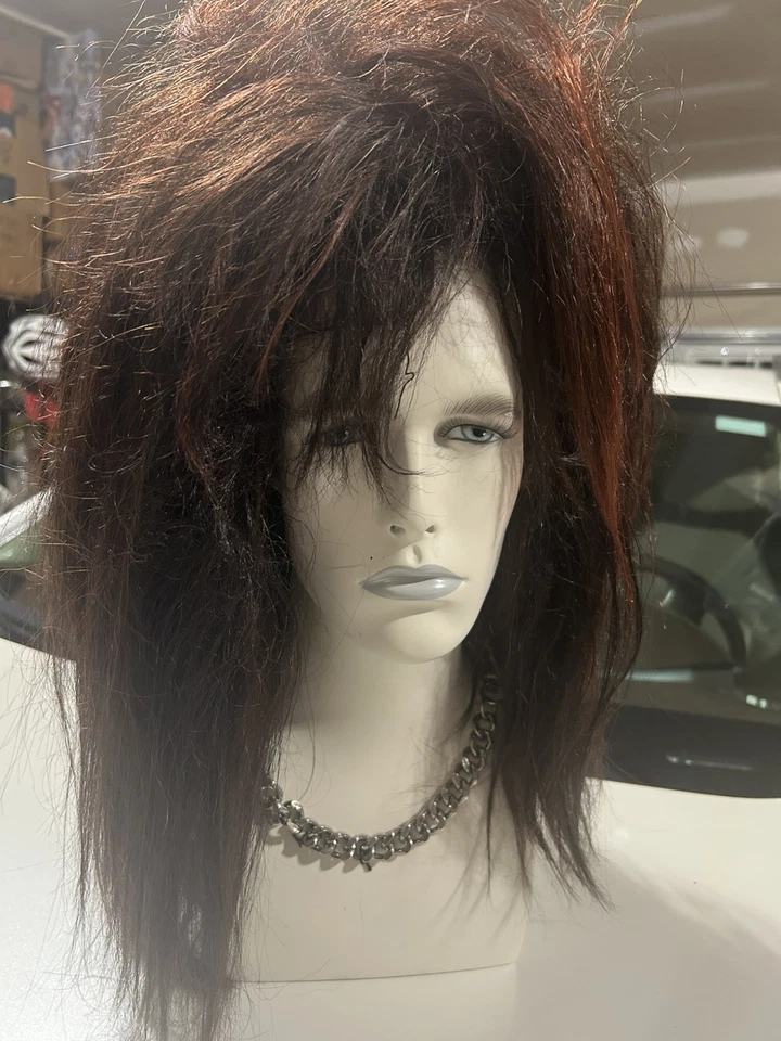 Peruca de balanço/cosplay/unissex feita à mão/mistura de cabelo humano - Imagem 2 de 4