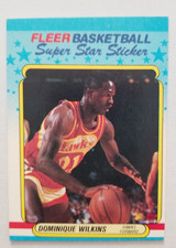 1988-89 Fleer Superstar Sticker - Dominique Wilkins #11 (A)