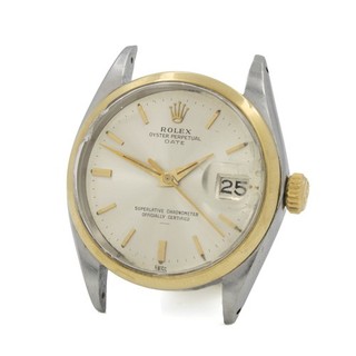 Men's Rolex OP Date Ref.#1500 34mm Two Tone Silver Dial Watch Head W208235 1