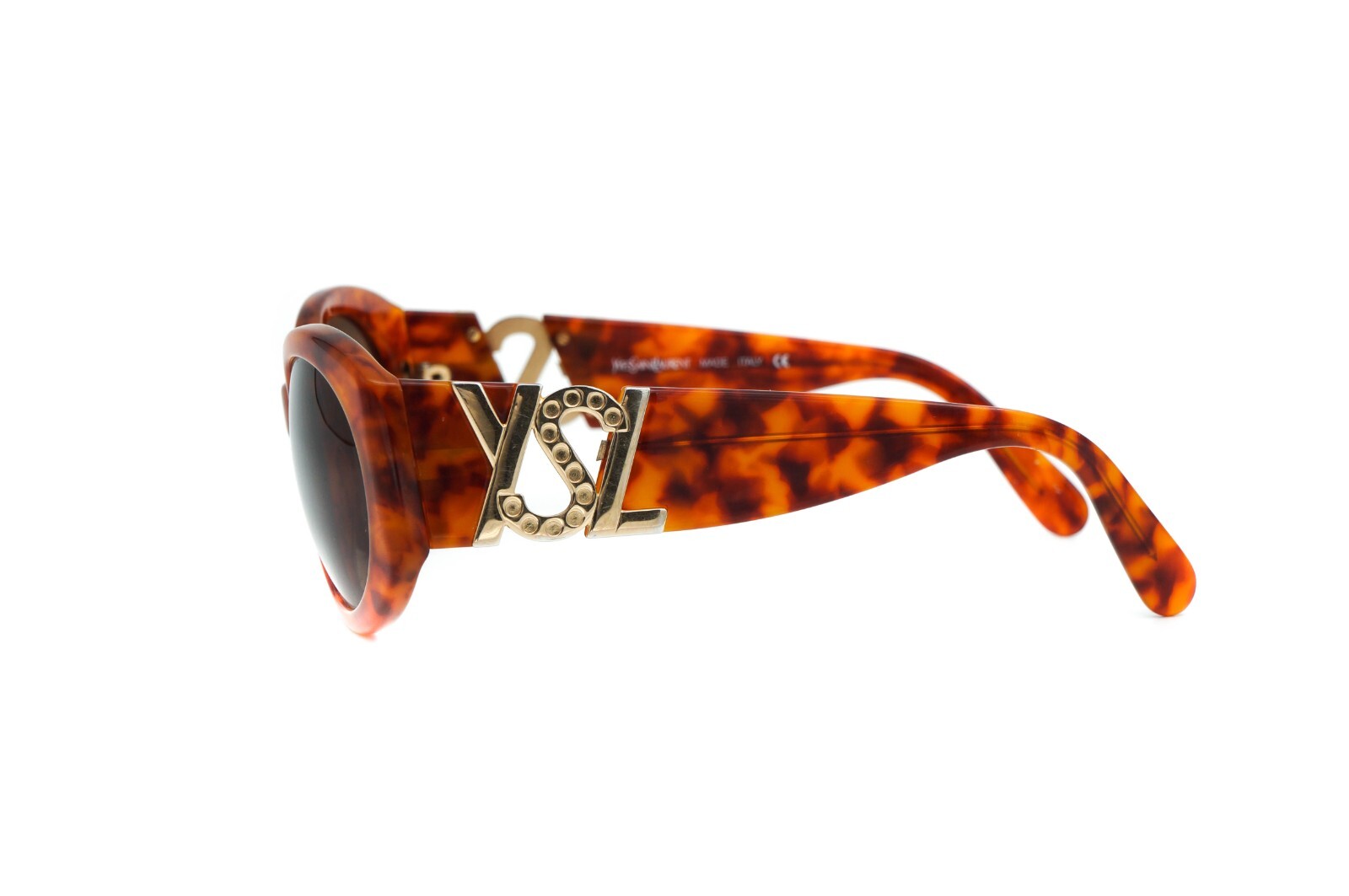 Occhiali da sole Yves Saint Laurent 6542 arancione ovale vintage
