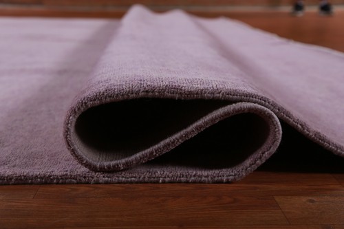 Modern Wool Gabbeh Vegetable Dye Square Large Rug 12x12 Purple Hand-made Carpet - Picture 10 of 13