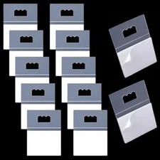 Mabor 10 Pack Adhesive Picture Hangers, Plastic Picture Hangers Without Nails 