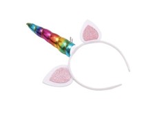 NWT Way To Celebrate Halloween Party Favors Unicorn Headband Rainbow Glitter