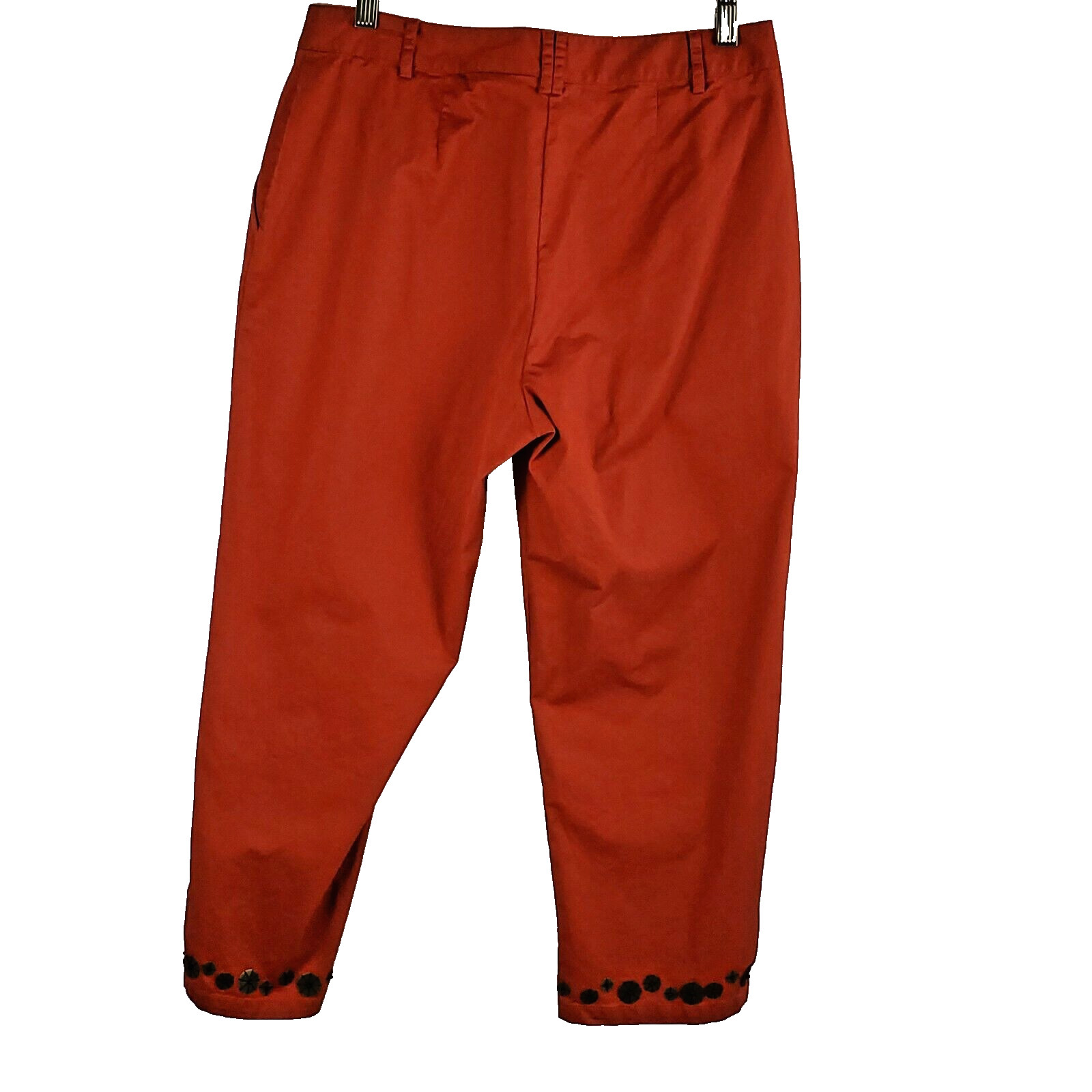 Ruby Rd. Orange Capri Cropped Pants Medallion Acc… - image 4