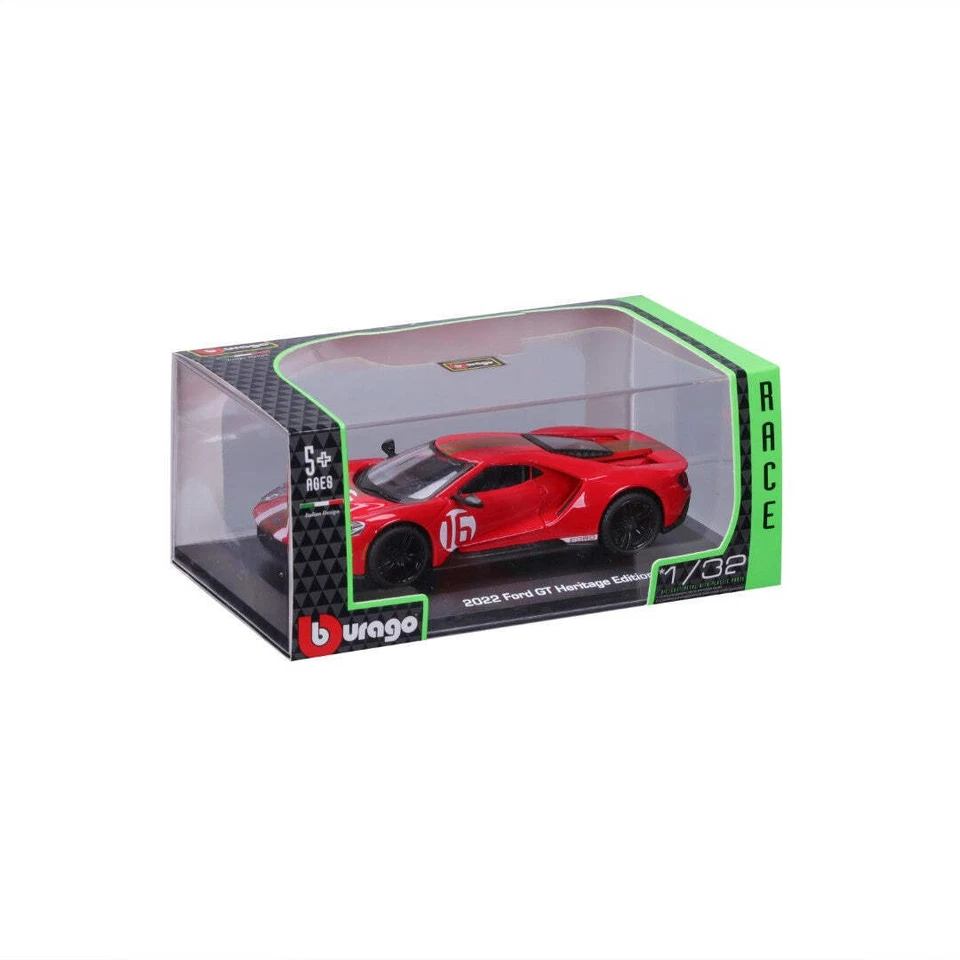 18-41166 Bburago Race - Ford GT Heritage Edition (2022) #16, rossa - Immagine 2 di 4