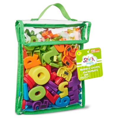 Spark Create Imagine Magnetic Letters and Numbers, 120 Pieces, Baby and Toddler