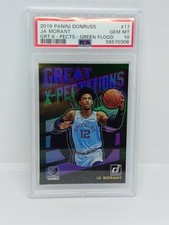 2019-20 Panini Donruss Great X-Pectations Green Flood #17 JA Morant Memphis Griz