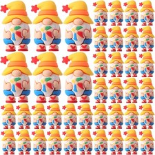 50 Pcs Mini Summer Gnomes Figures Beach Miniature Figurines Decors Tiny Summe...