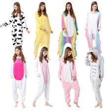 Sleepwear Family Matching Cartoon Animal One Piece Pajama Autumn Winter AU Pack