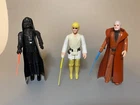Vintage Star Wars Luke Skywalker, Vader, Ben Kenobi DT Lightsabers NICE