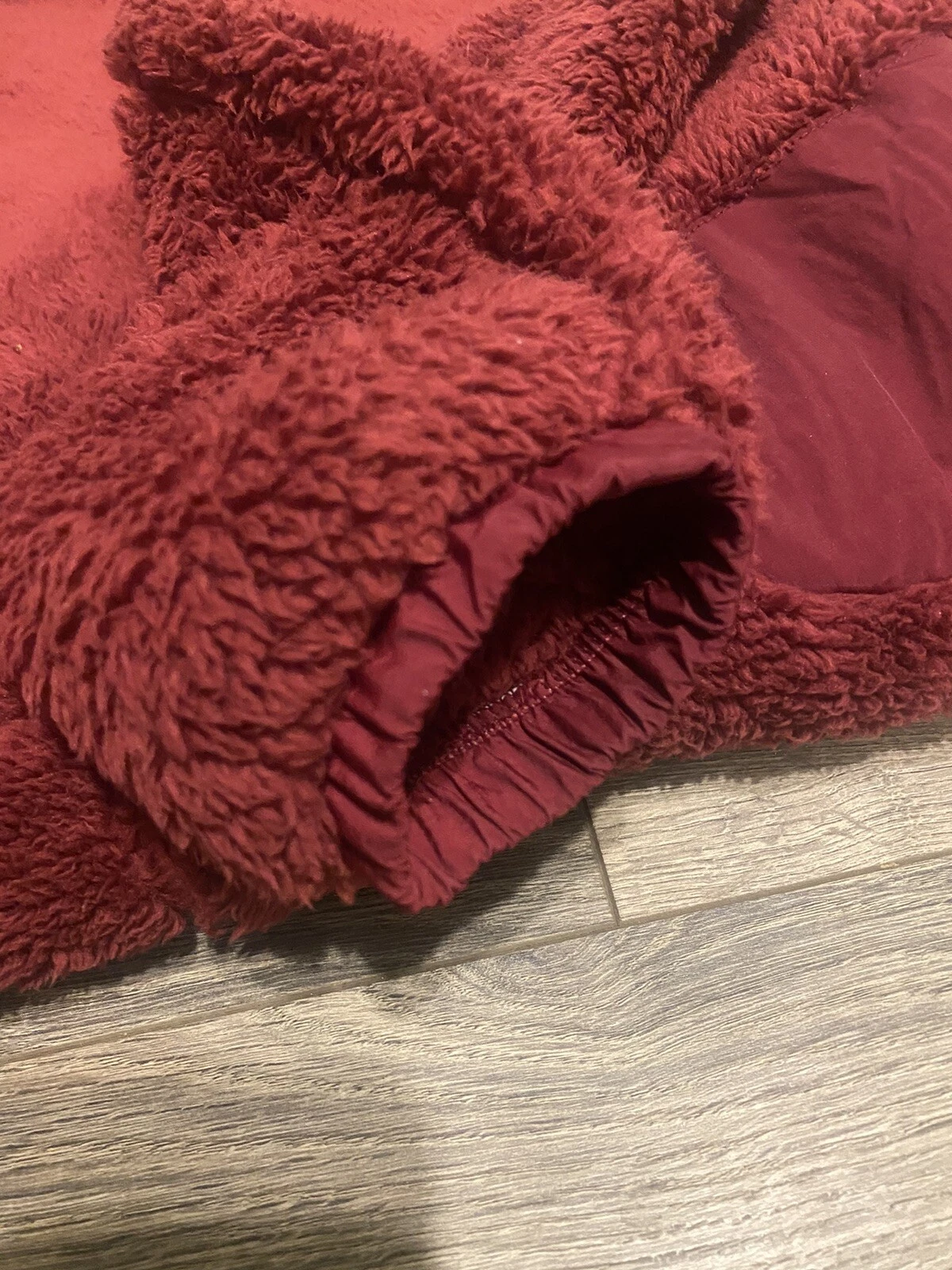 UNDERCOVER Felpa marrone piccola rosa Victoria's Secret oversize Sherpa orsacchiotto mezza cerniera