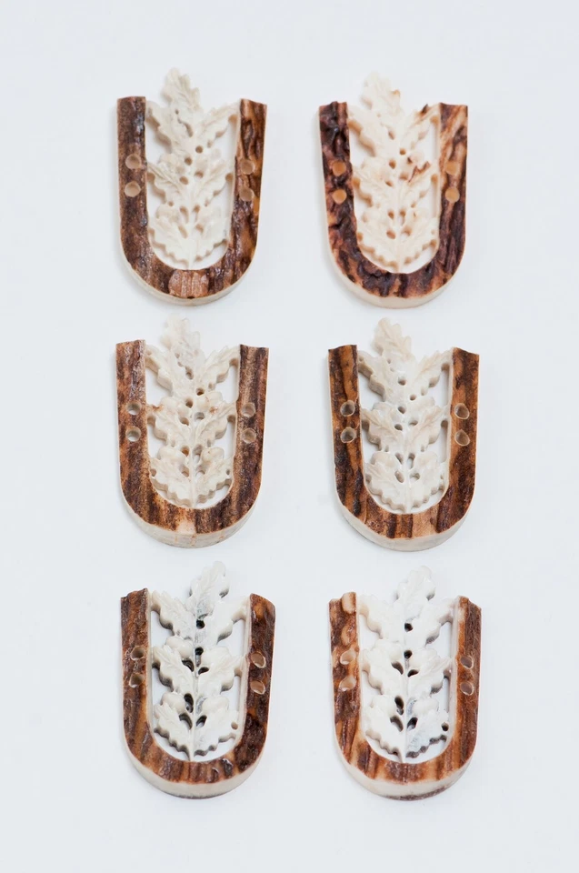 Sewing Buttons | Natural Antler Flatback Fasteners For Crafts, DIY, Clothing - Image 3 of 4