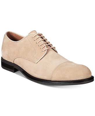 Alfani Gray Suede & Textured Cap-Toe Derby Shoes Alfani Men main image 3