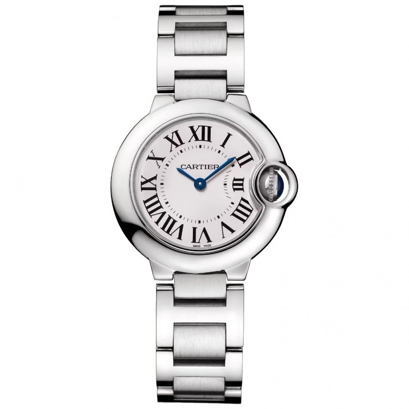 New Cartier Ballon Bleu Stainless Steel Quartz 28 mm Silver Watch WSBB0067