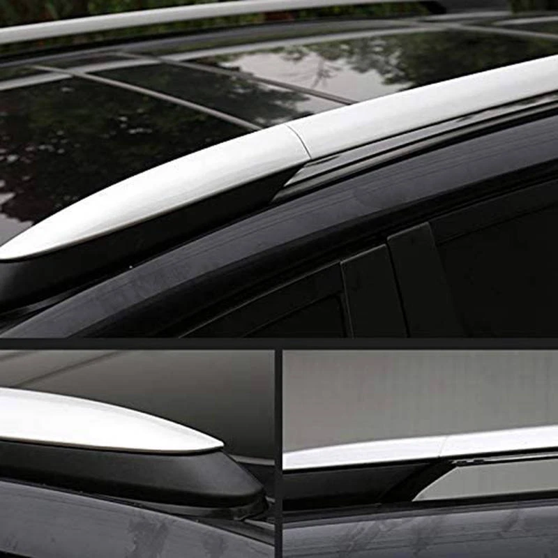 For Toyota RAV4 2013-2018 4X Silver Roof Rack Rails End Cover  Replace - Image 4 of 4
