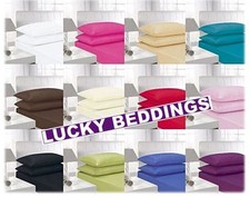 Extra Deep Fitted Sheets and Pillow Cases Percale Non Iron (Depth 16" / 40 CM)