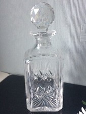 24% Bleikristall Karaffe eckig Glas Whisky Flasche mit schwerem klarem Stopfen 720ml