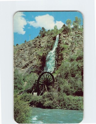 #ad Postcard The Waterfall amp; Old Water Wheel Clear Creek Idaho Springs Colorado USA $3.46