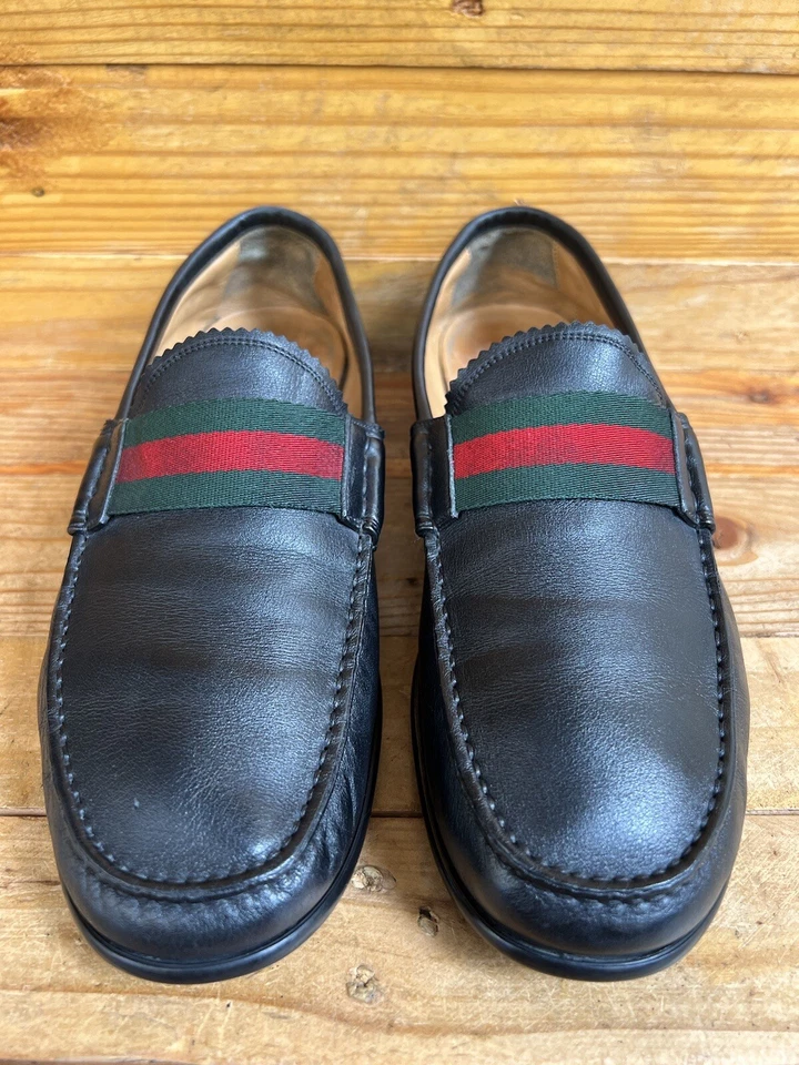 Mocasines mocasines Gucci de cuero suave verde y rojo red talla UK 6.5/US 7.5 Foto 2 de 4