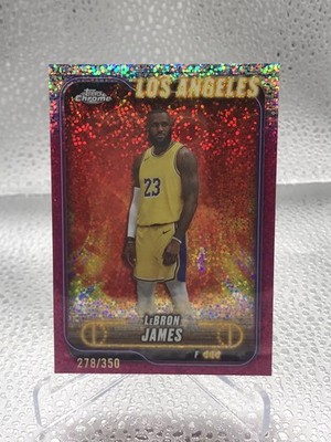 2025 Topps Chrome- LeBron James #22- 201/350- Magenta/Glitter- Lakers