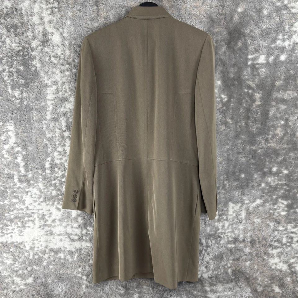 Gabardina Worth Talla 6 Exterior Botón Beige Manga Larga Cuello Forrado Foto 4 de 4