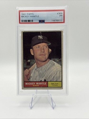 1961 TOPPS #300 MICKEY MANTLE PSA 1