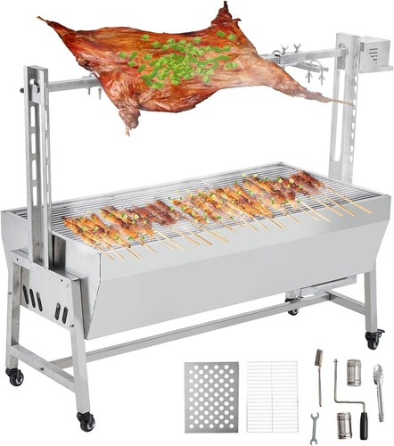 BARBECUE ROSTICCERIA HOG ROAST SPIT MOTORE RETE ELETTRICA - Foto 4