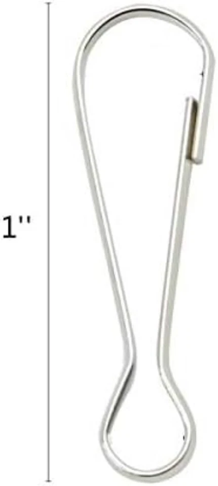 Пружинные крючки из нержавеющей стали 304 100 штук - идеально подходят для брелоков и удостоверений личности - Изображение 4 из 4