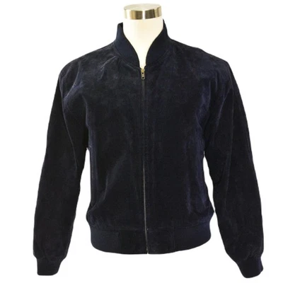 Bomber/Harrington Suede Vintage Outerwear Coats & Jackets for Men