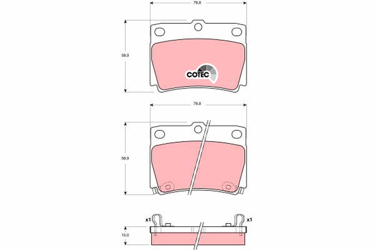 Plaquettes de frein TRW GDB3239 kit pour frein à disque de voiture familiale essence et diesel