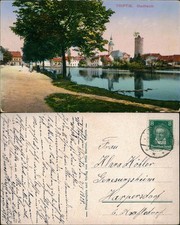 Ansichtskarte Triptis Partie am Stadtteich 19...