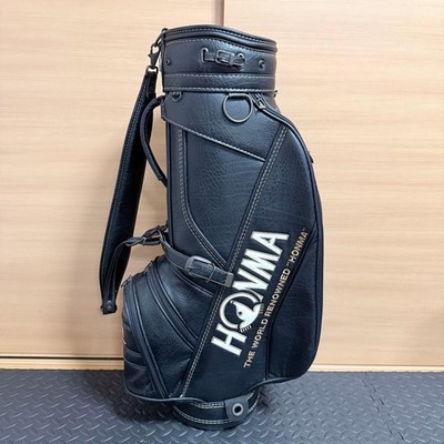 寶BZ-1298 HONMA エナメルブラック キャディバッグ Honma 8.5-inch Black Retro cart bag golf carry caddy bag rare