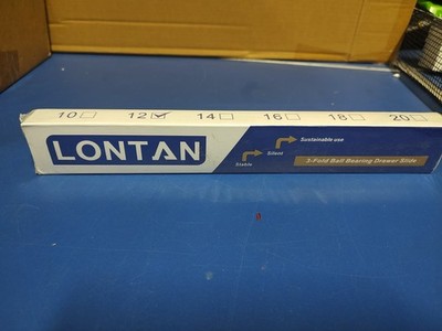LONTAN 3-Fold Soft-Close Ball Bearing Full Extension Drawer Slide 12-inches