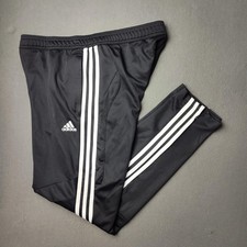 Adidas Track Pants Womens Large Black Tiro 19 3 Stripes Zip Ankle Joggers D95957