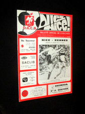 OGC NICE RENNES RENNAIS Programme ALLEZ NICE 1977 Championnat France NICOUD