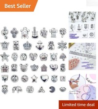 40 Pcs Tibetan Silver Spacer Beads for European Charm Bracelets - DIY Jewelry
