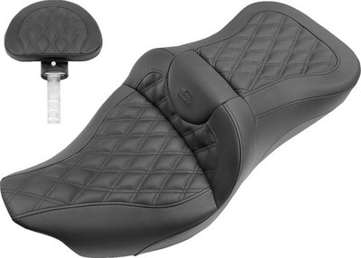 SADDLEMEN 808-07B-182TBR Roadsofa Seat - Full Lattice Stitch - '09-'23 FLHTCUTG