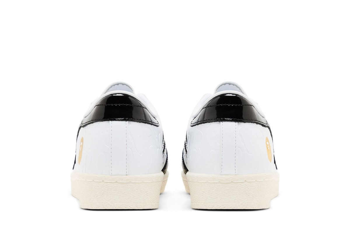 Bape x Adidas Superstar Vintage White/Black Sz 7.5M=8.5W JR2701 NIB adidas x A Bathing Ape Superstar Vintage  main image 2
