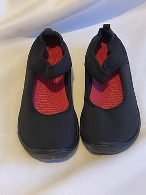 Crocs Kids Girls J 2 J2 Brooklyn Ballet Flats Black Mary Jane Lightweight Shoes