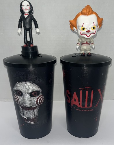 Saw X movie Promo Cups Jigsaw Collapsing Figure Topper Set Brand New | eBay