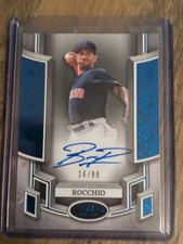 2024 Topps Tier One Break Out Auto Blue Foil Brayan Rocchio Cle Guardians /99