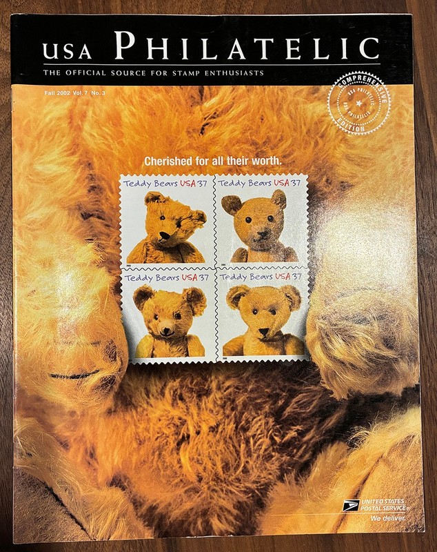 USA Philatelic Magazine, Teddy Bears Fall 2002, Vol. 7 No. 3, USPS Stamp Catalog