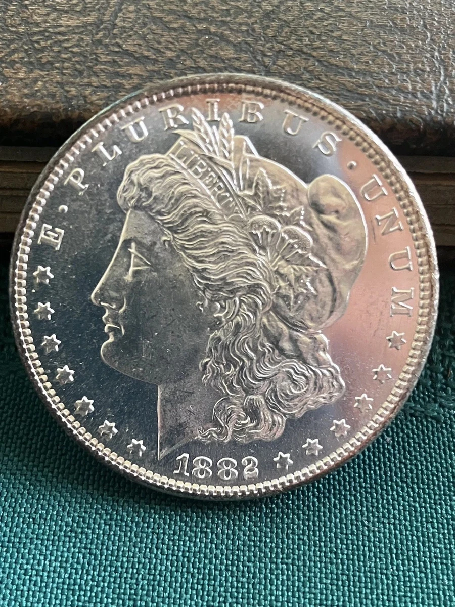 Silver MS 63 Graded 1882 Year Morgan US Dollars (1878-1921) for