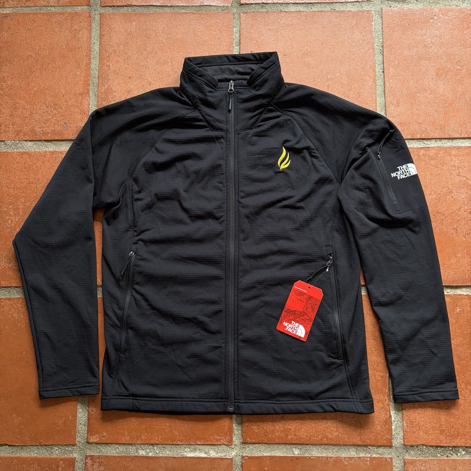 NWT The North Face Mountain Peaks Full Zip Jacket Black Men's Large Company Logo