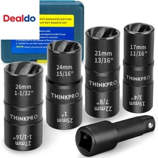 Lug Nut Removal Tool,5 Piece Wheel Lock Remover Kit，Double Side Lug Nut Extracto